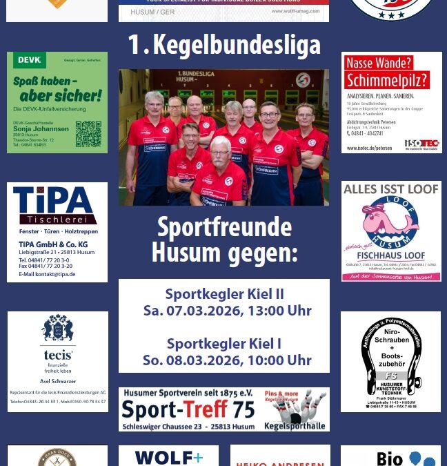 1. Bundesliga Kegeln – Heimspiele 07./08.03.26