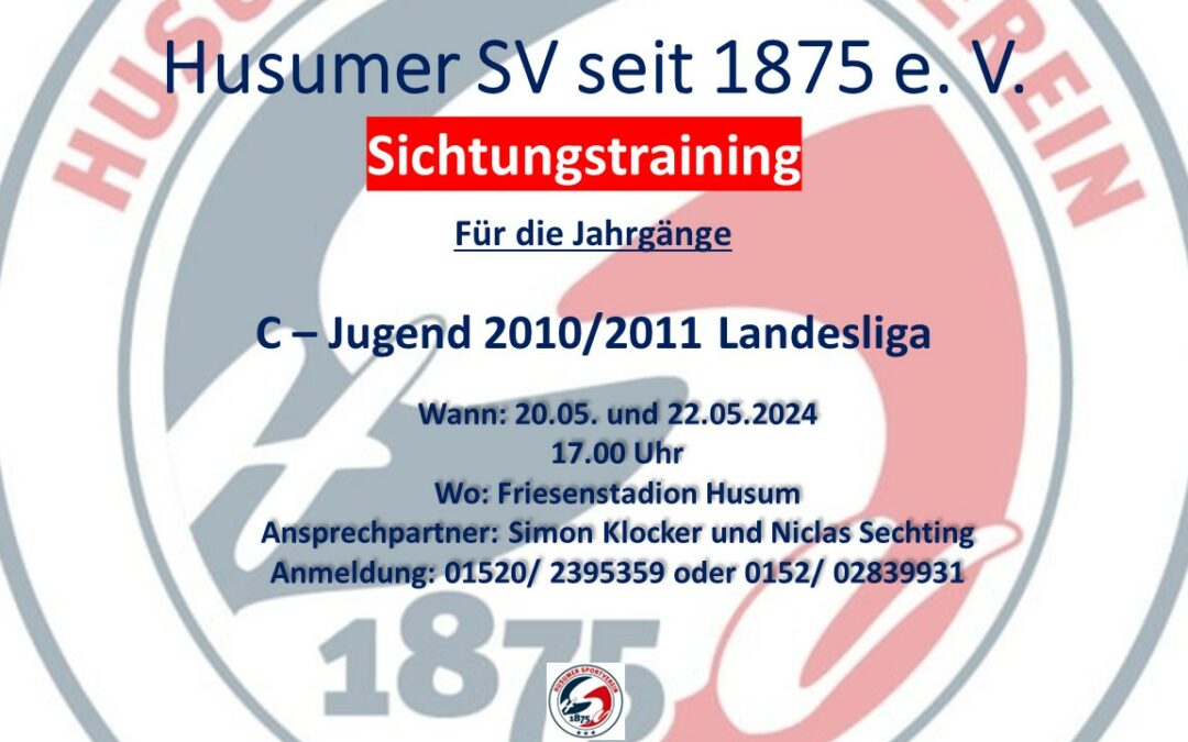 Fußball Sichtungstraining – C-Jugend (2010/2011)